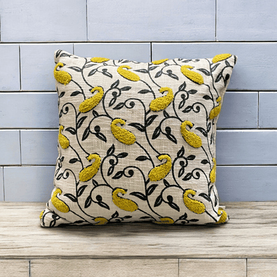 Paisley Vine Tufted Cushion Cover