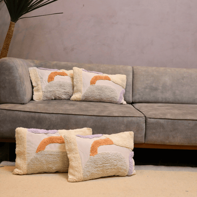 Rainbow Horizon Tufted Cushion Cover