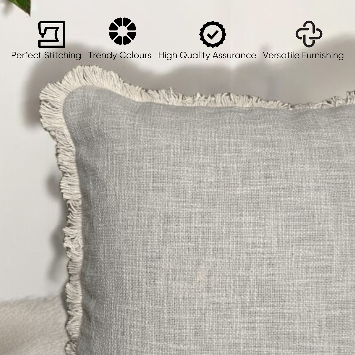 Serene Tufted Fringe Cushion Cover - Set of 5