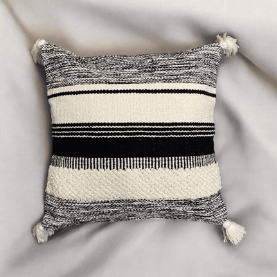 Striped Elegance Tufted Cushion Cover - Set of 5