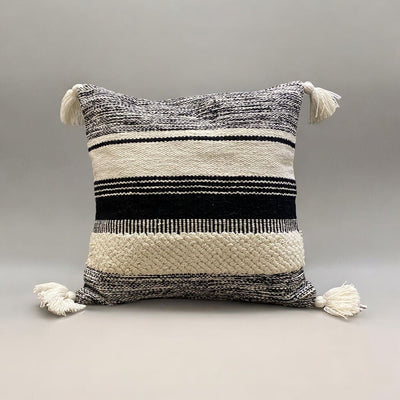 Striped Elegance Tufted Cushion Cover - Set of 5