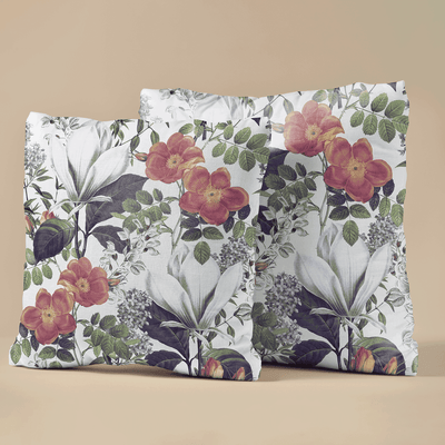 Sunlit Flora Velvet Cushion Cover - Set of 2
