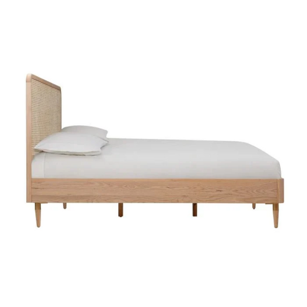 Monarch Arc Teak Wood Rattan Bed