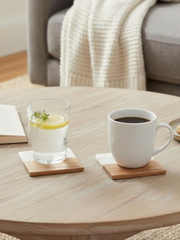 Marble Wooden You Are So Loved Square Coaster - set of 2