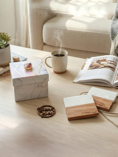 Marble Wooden You Are So Loved Square Coaster - set of 2