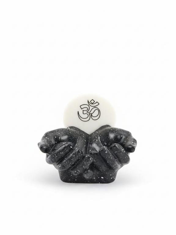 Marble OM With Black Hands Base