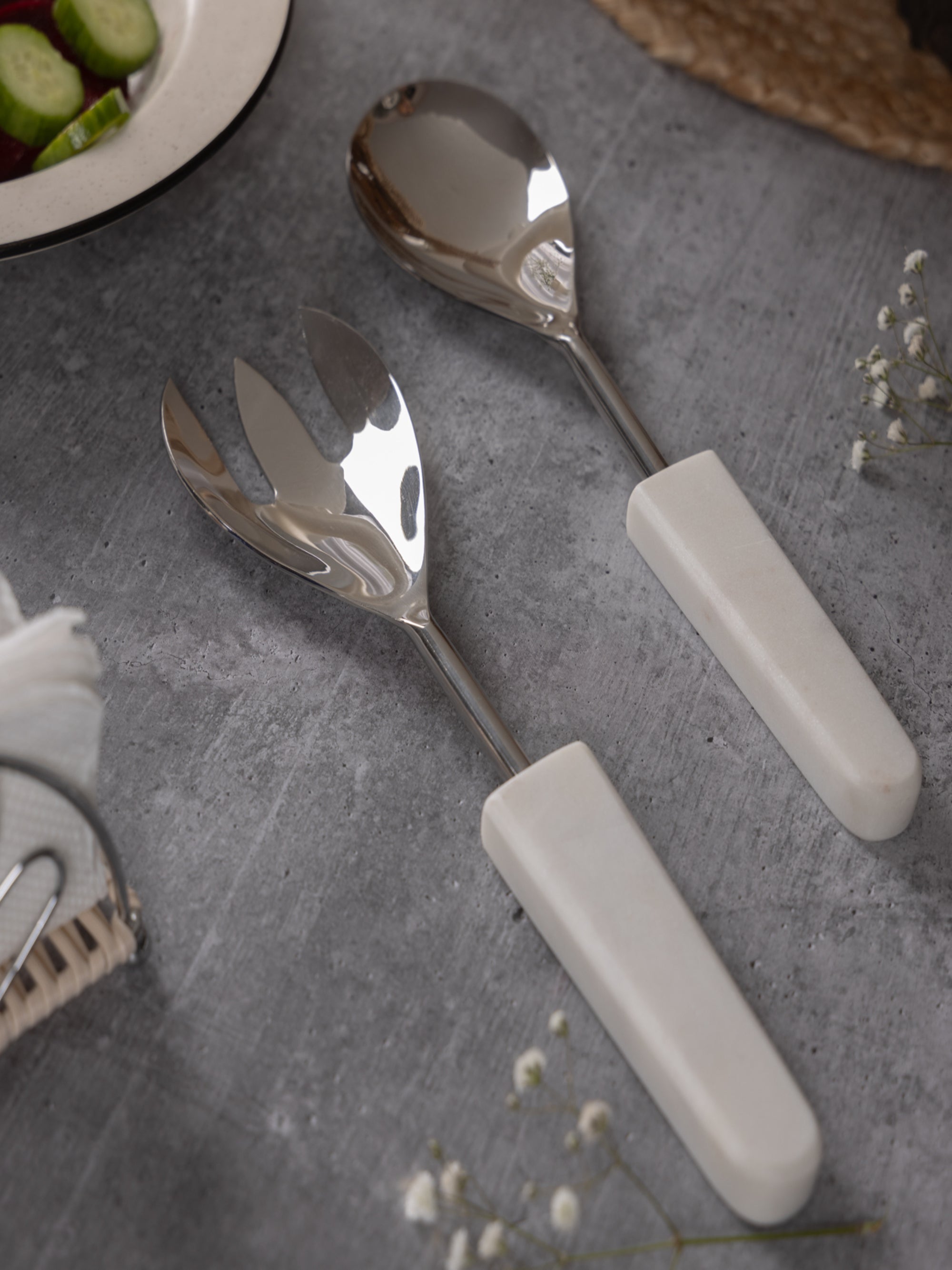 Marble Salad Server