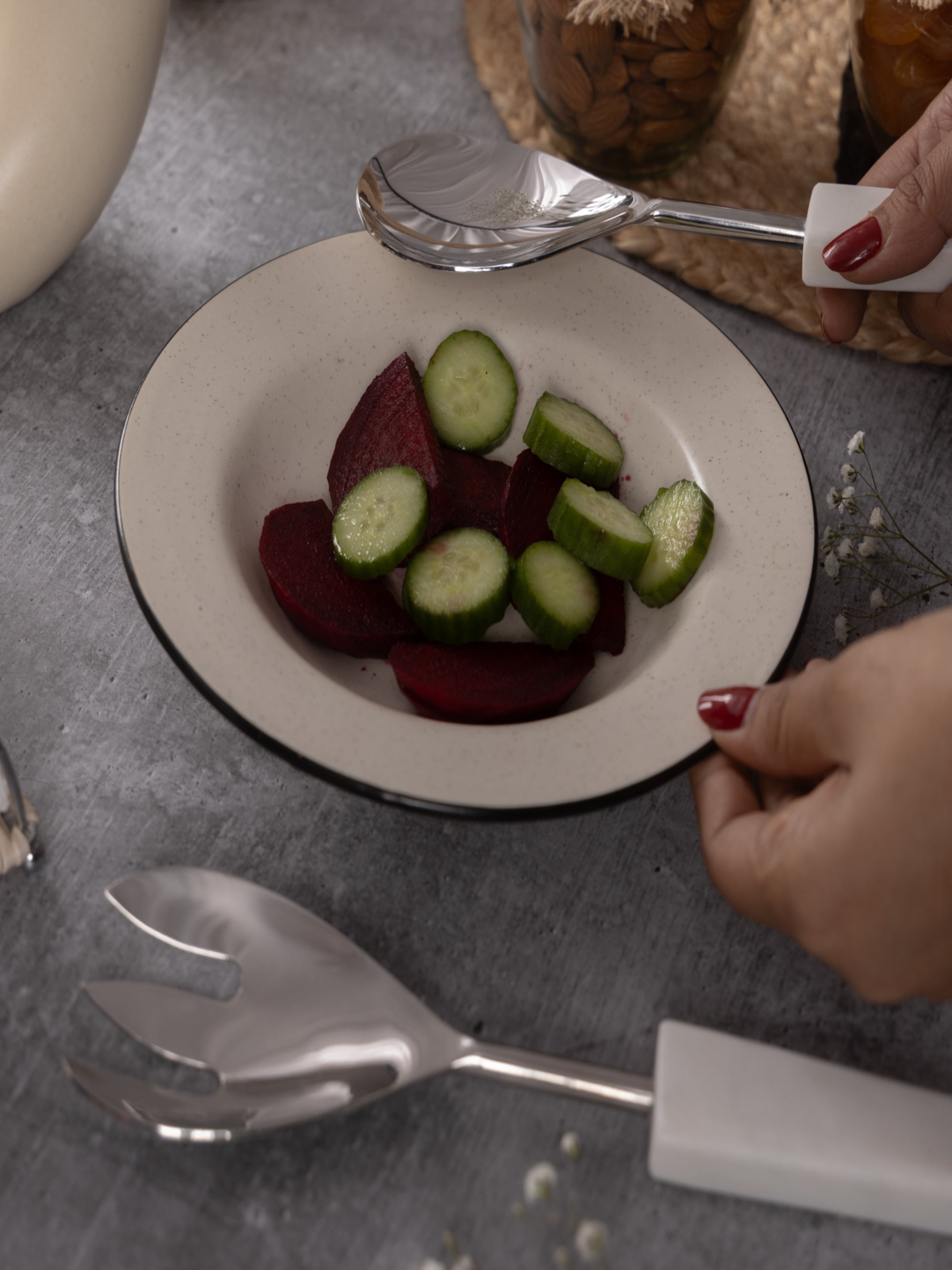 Marble Salad Server