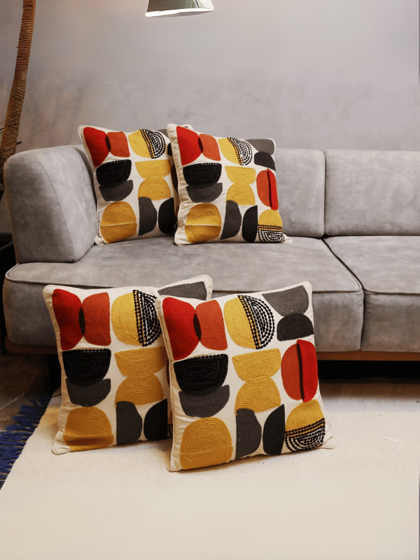 Modern Geometric Tufted Cushion Cover - Set of 5