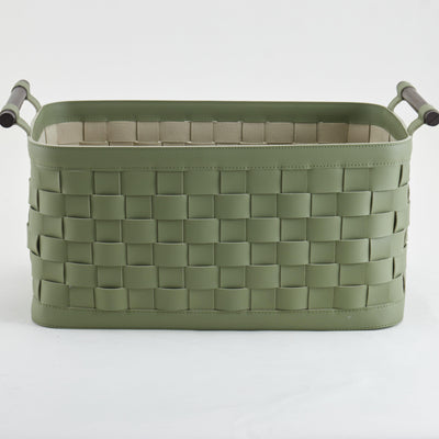 Soiree Leather Basket - Green