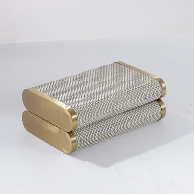 Luxury Time Piece/Jewel Box - Beige and Gold