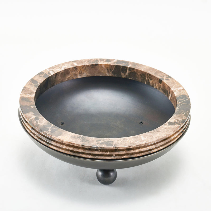 Marble And Brass Vase