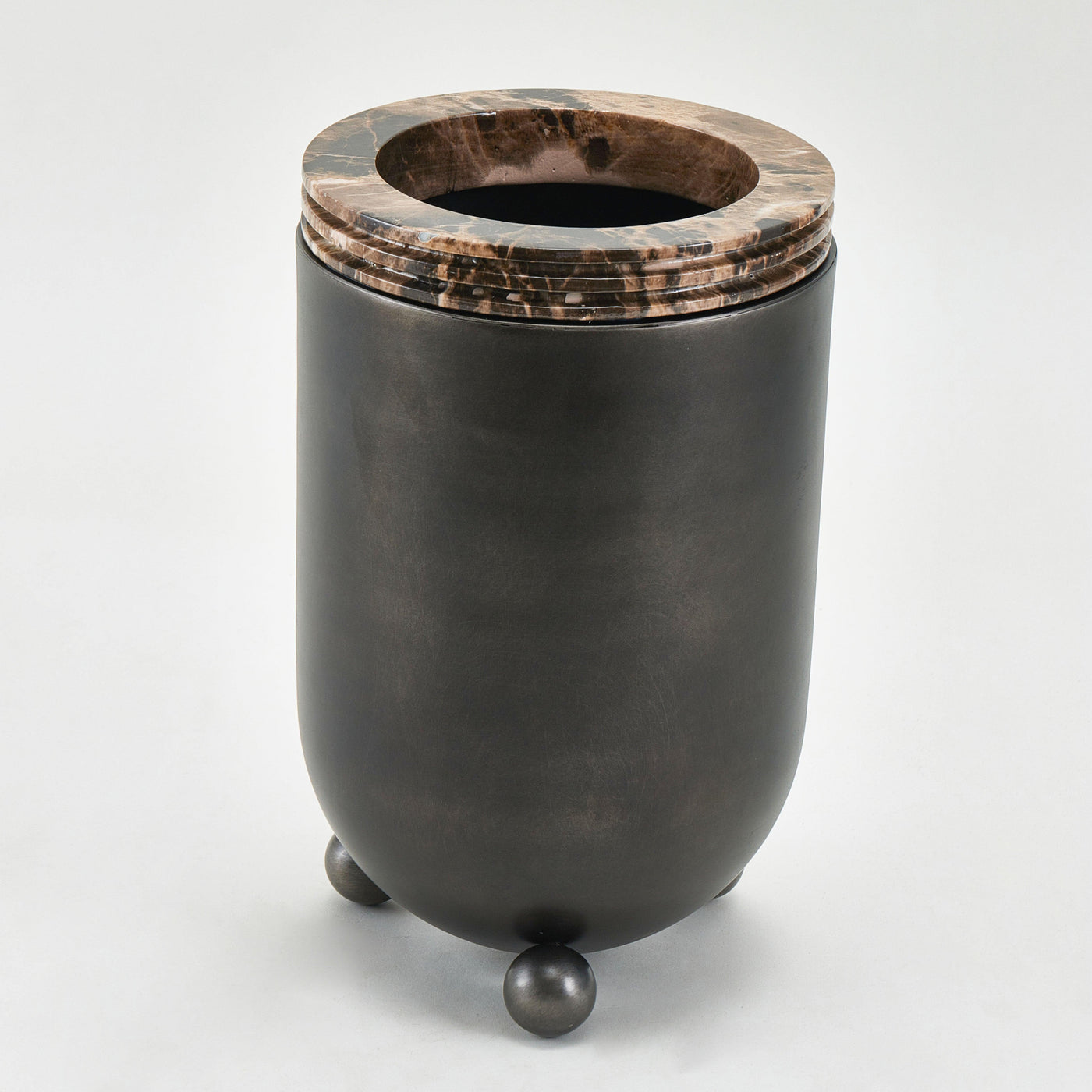 Marble And Brass Tall Vase