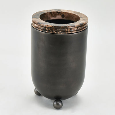 Marble And Brass Tall Vase