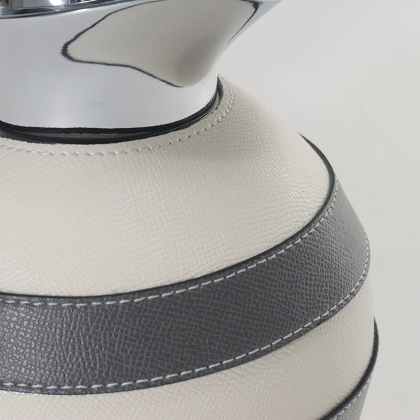 Leather Thermo Jug | Beige & Grey