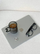 Swirl Glass Cup - Grey Handle