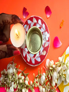 Mother Of Pearl Choki , Tea Light Holder And Candle
