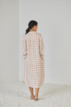 Magnolia Check Blush Shirt Dress