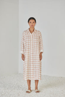 Magnolia Check Blush Shirt Dress