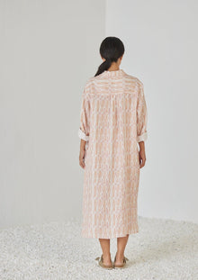 Magnolia Mosaic Blush Shirt Dress