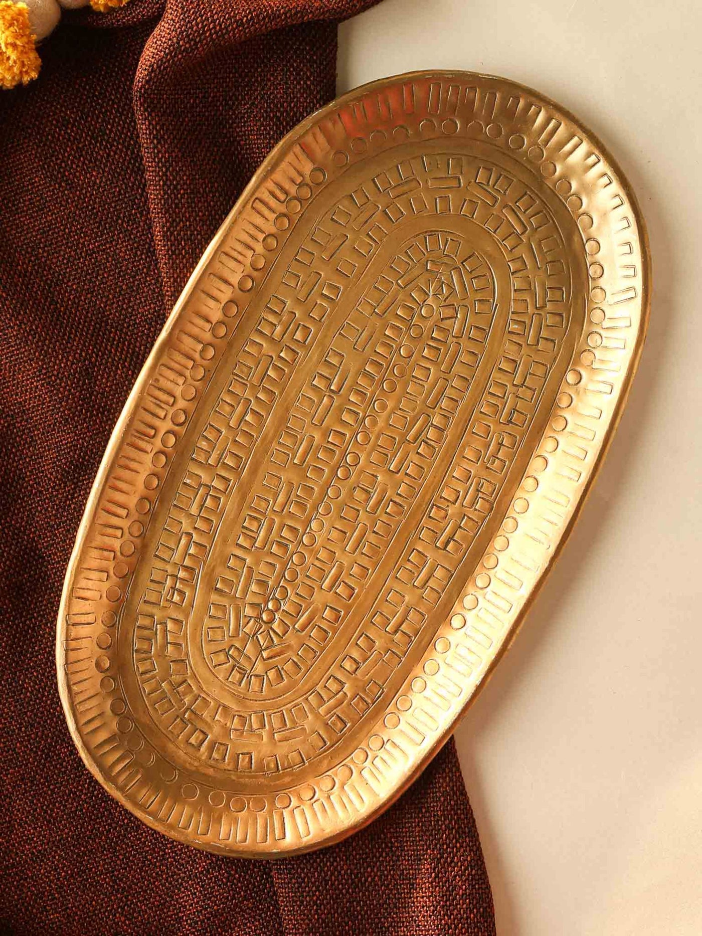 Maher Gold Metal Tray