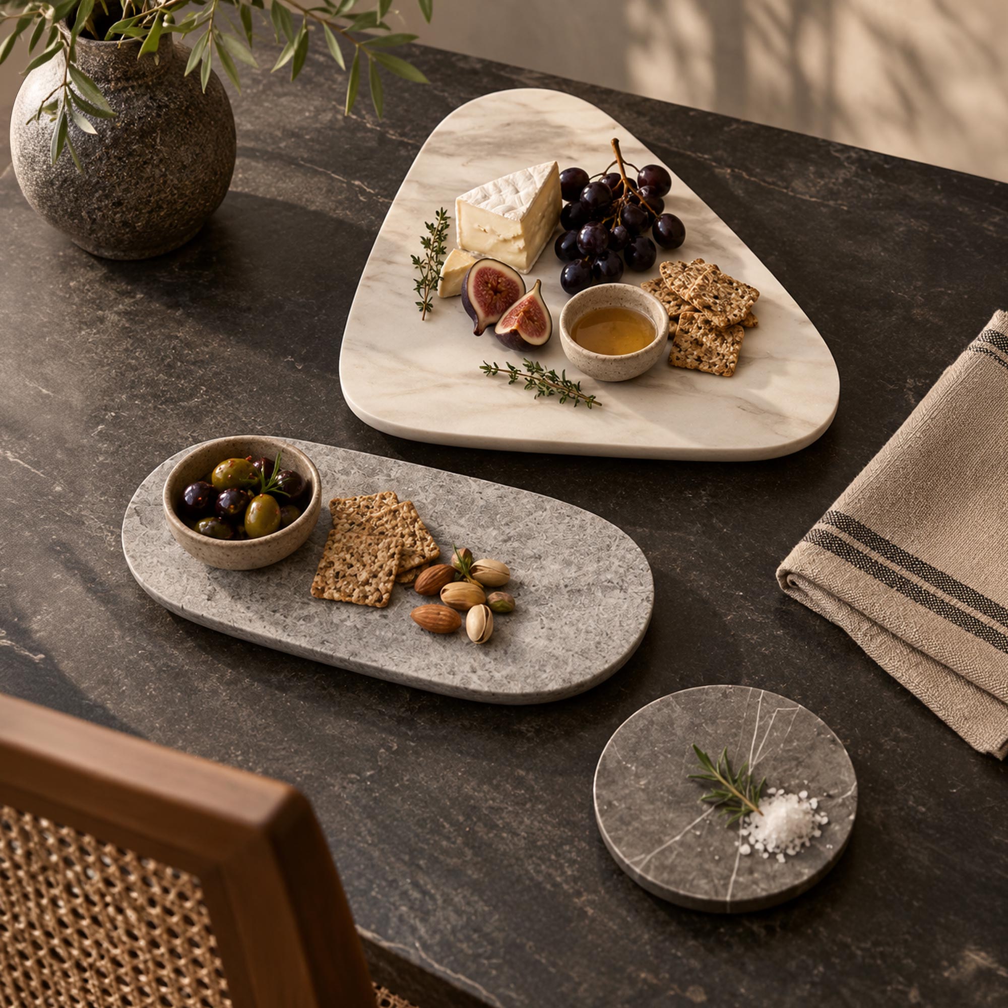 Marble Trio Platter