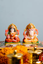 Marble Laxmi Ganesh Idol with Chowki