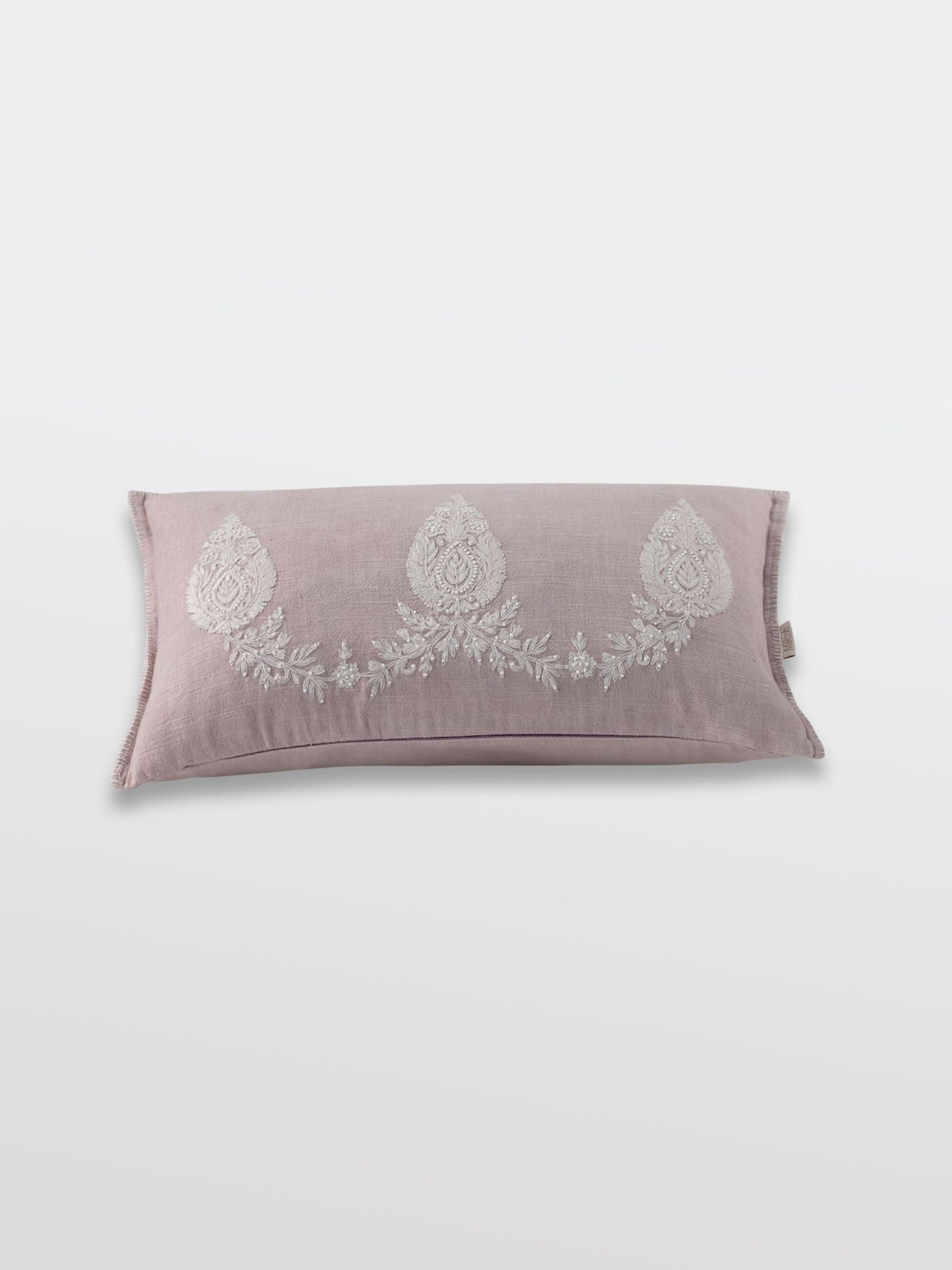 Cushion Cover - Tripan Paisley Dusty Pink Embroidered