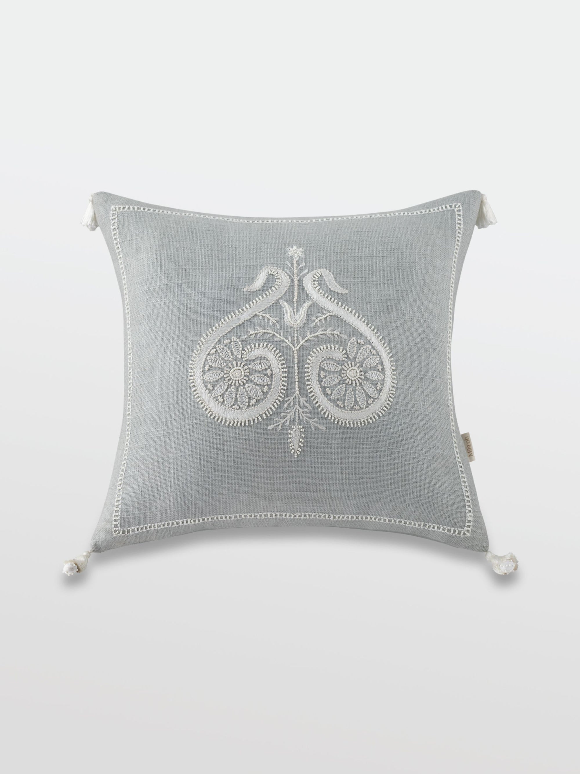 Cushion Cover - Numaish Steel Blue Embroidered