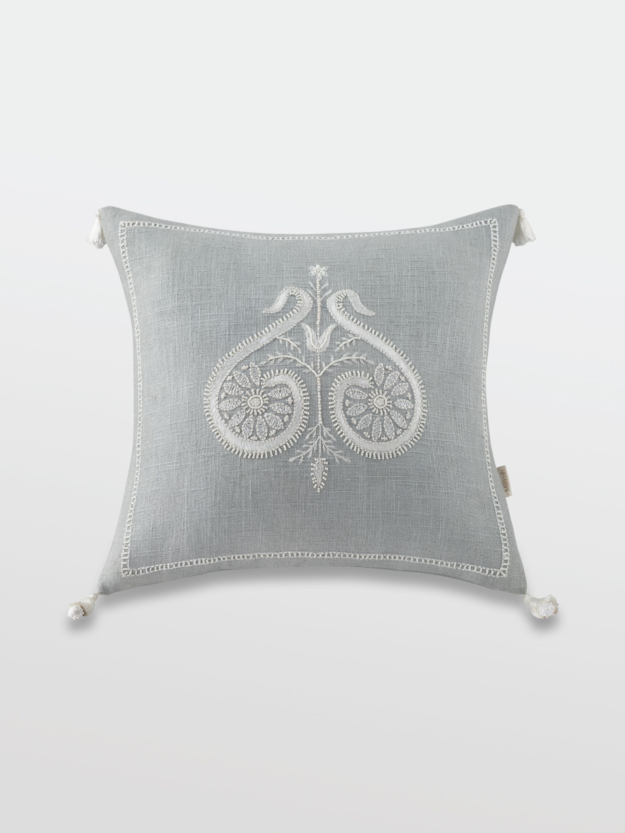 Cushion Cover - Numaish Steel Blue Embroidered