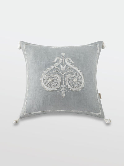 Cushion Cover - Numaish Steel Blue Embroidered