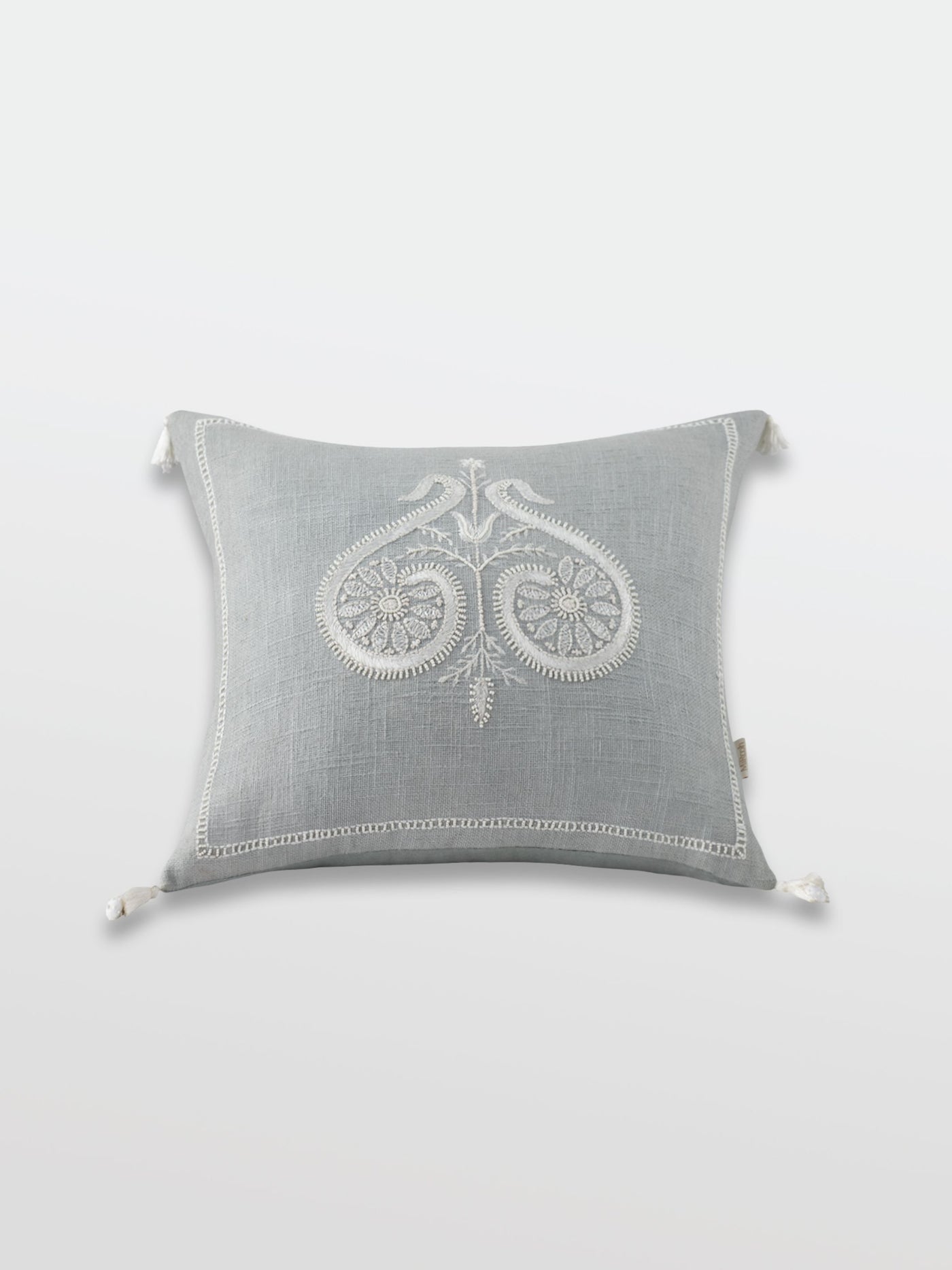 Cushion Cover - Numaish Steel Blue Embroidered