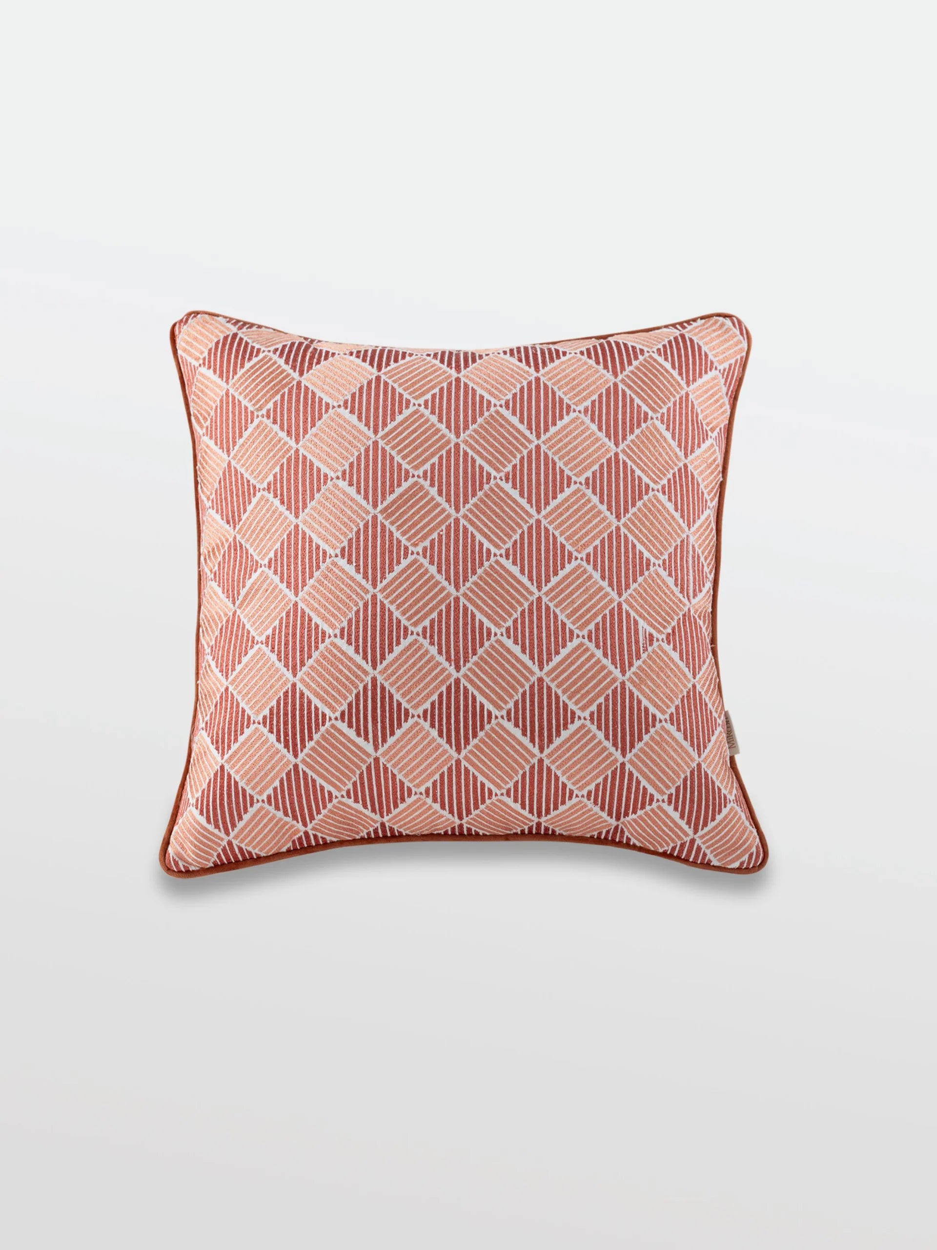 Kaudi Bagh Embroidered Cushion Cover - Rust