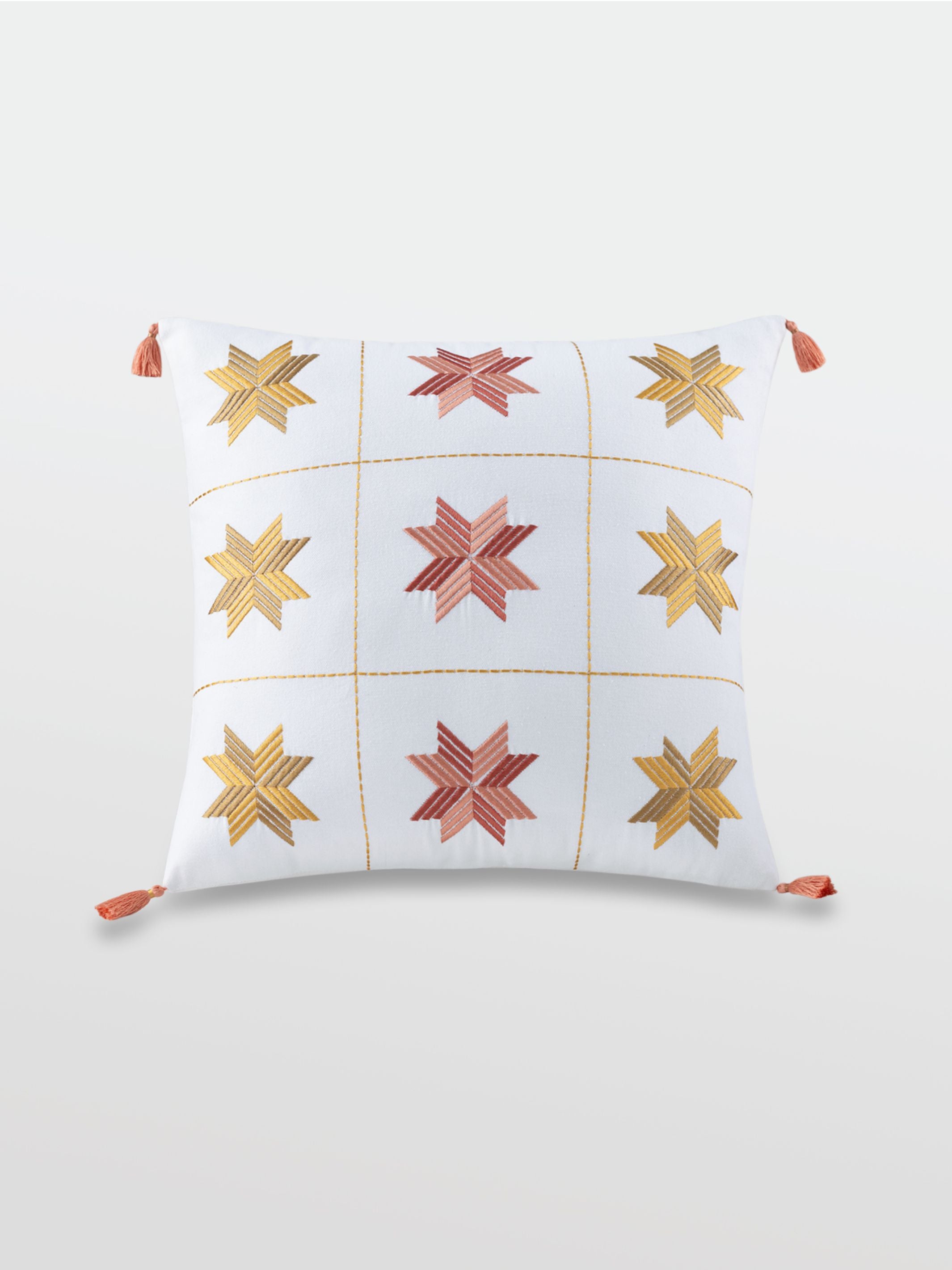 Cushion Cover - Aakash Burst Citrus Embroidered