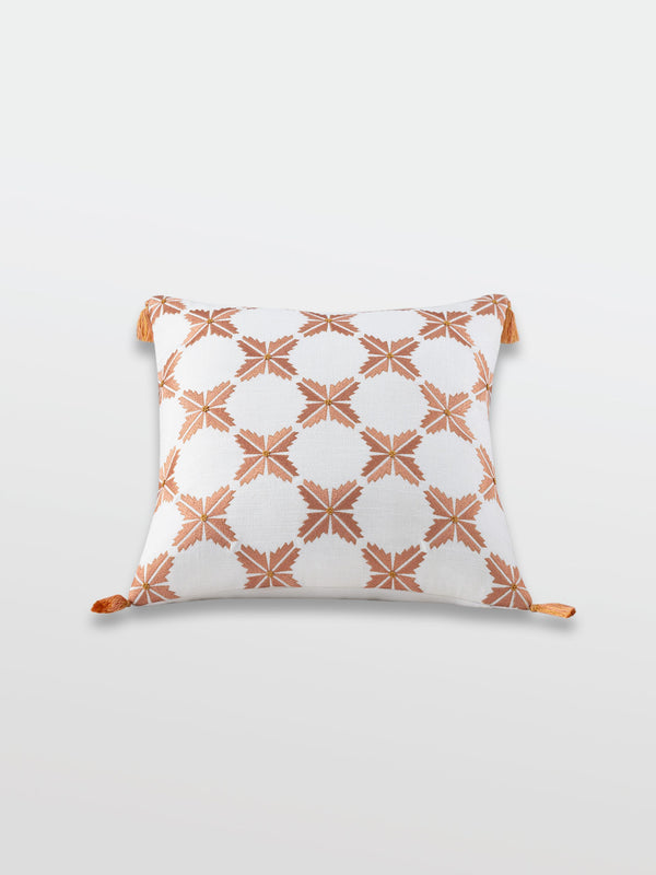 Cushion Cover - Preeta Bagh White Embroidered