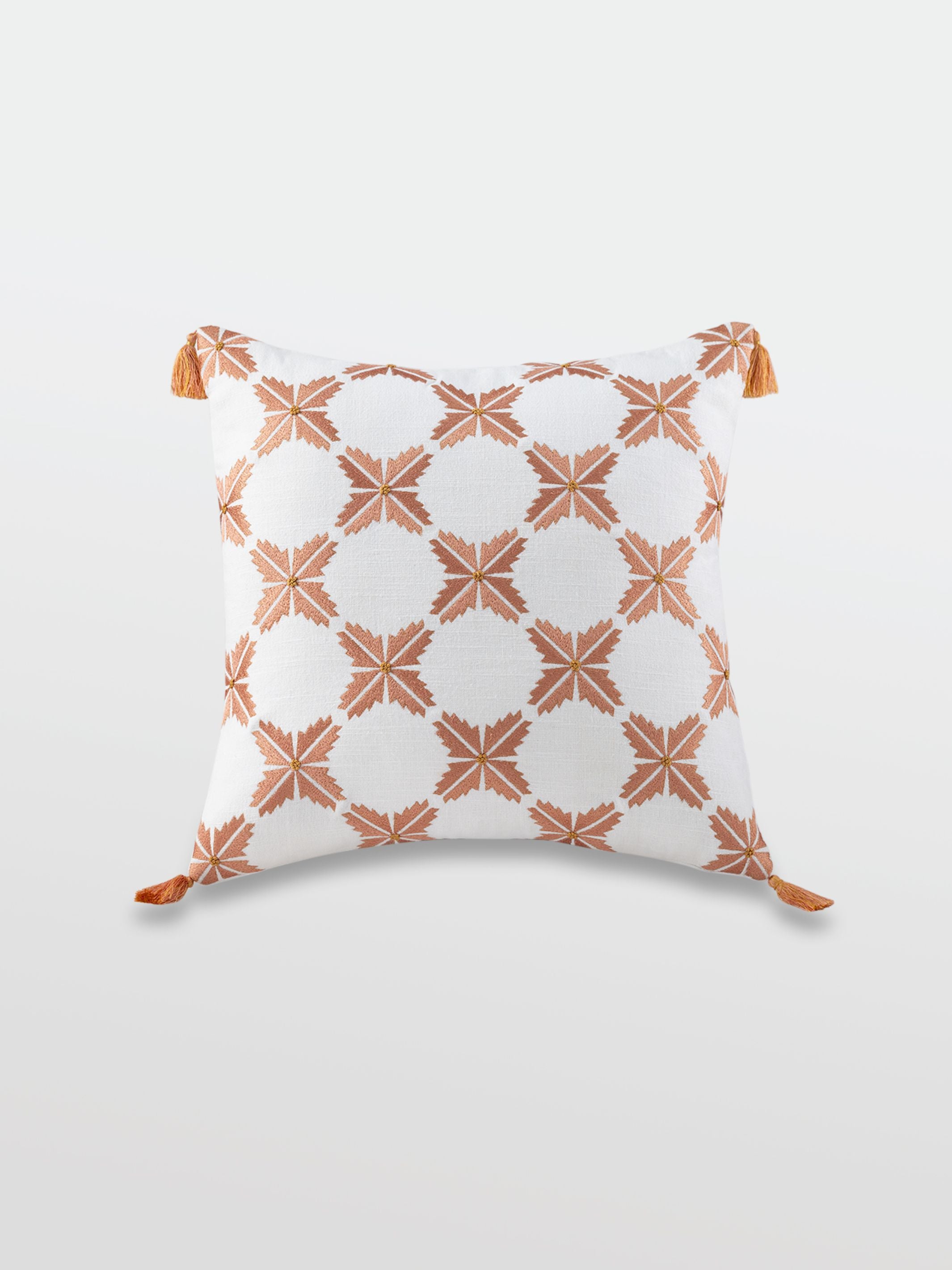 Cushion Cover - Preeta Bagh White Embroidered