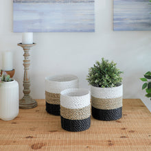 Etah Mini Basket Black White Natural
