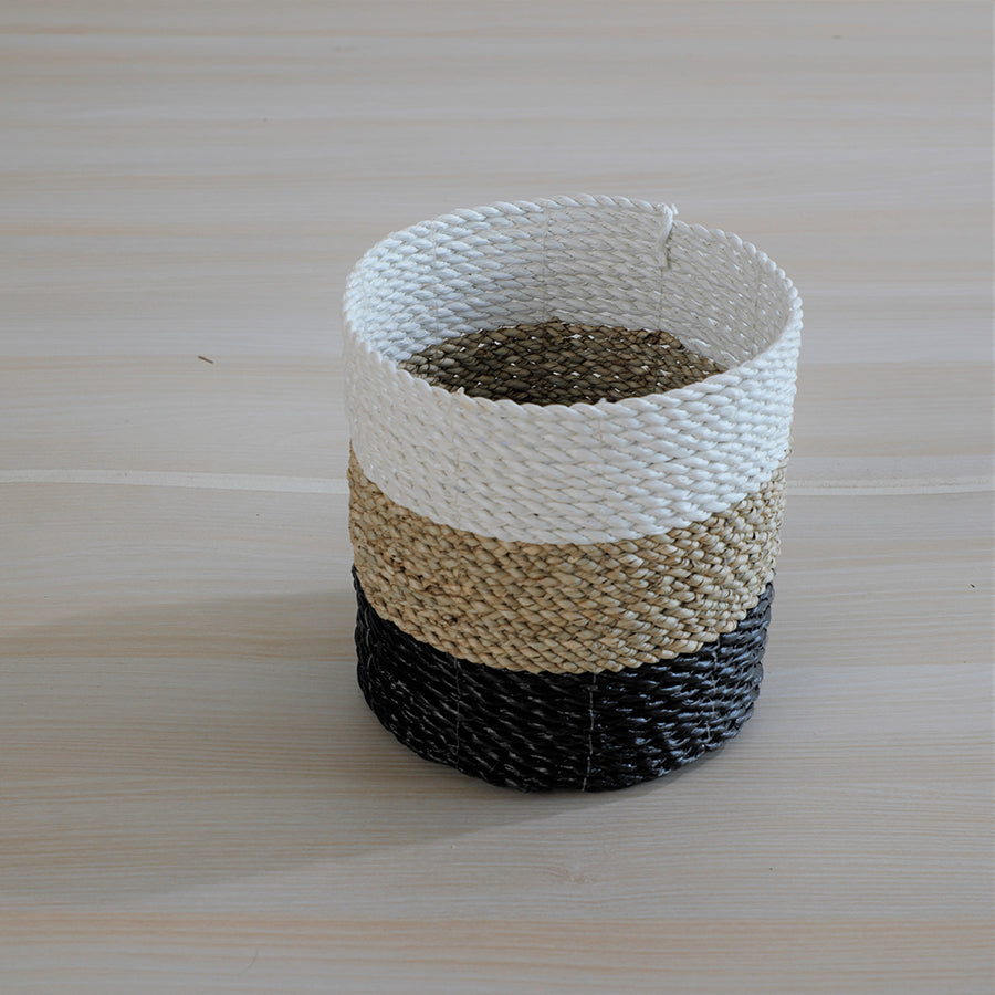Etah Mini Basket Black White Natural