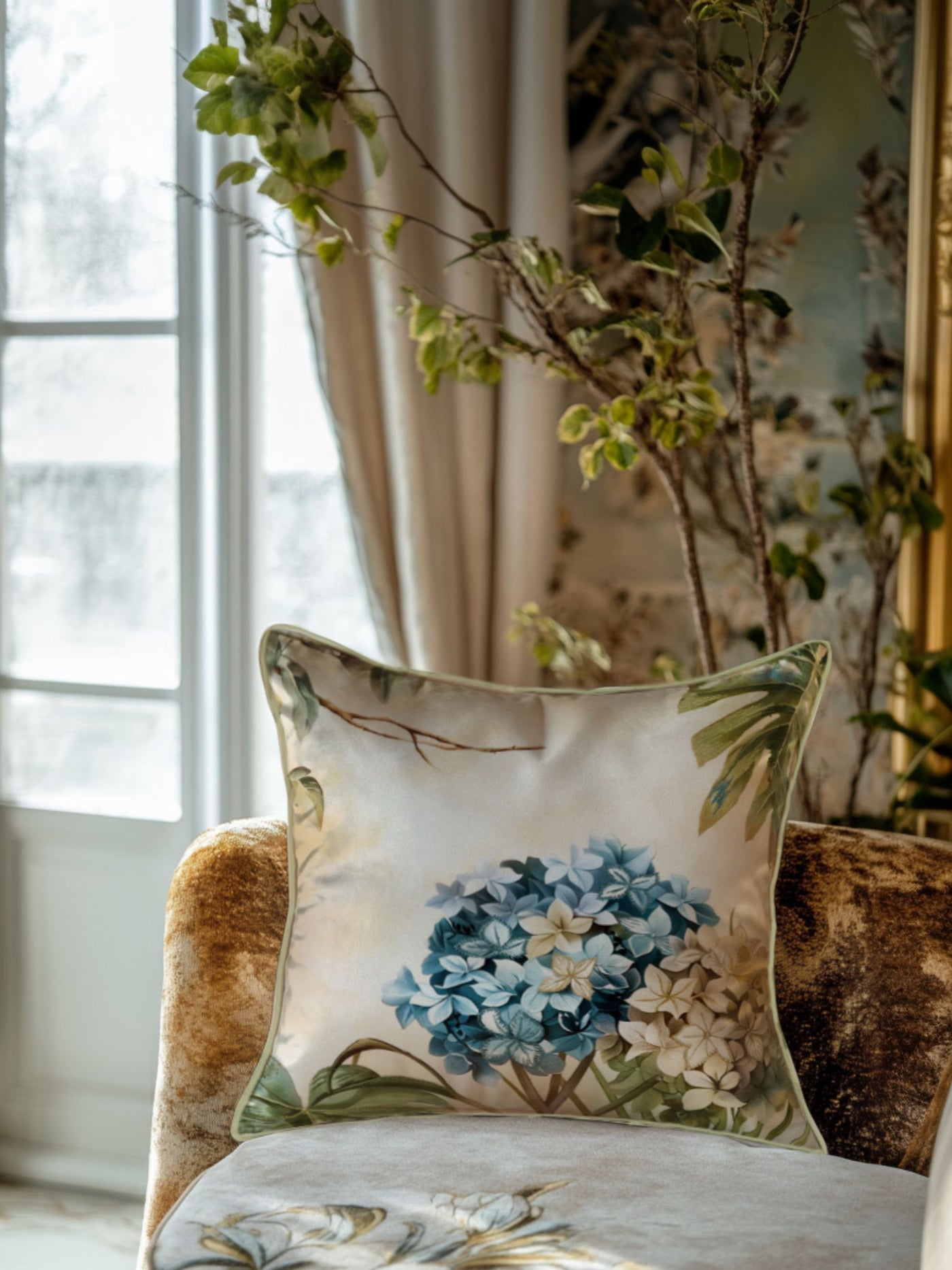 Mirooh Guldasta Multicolor Velvet Cushion