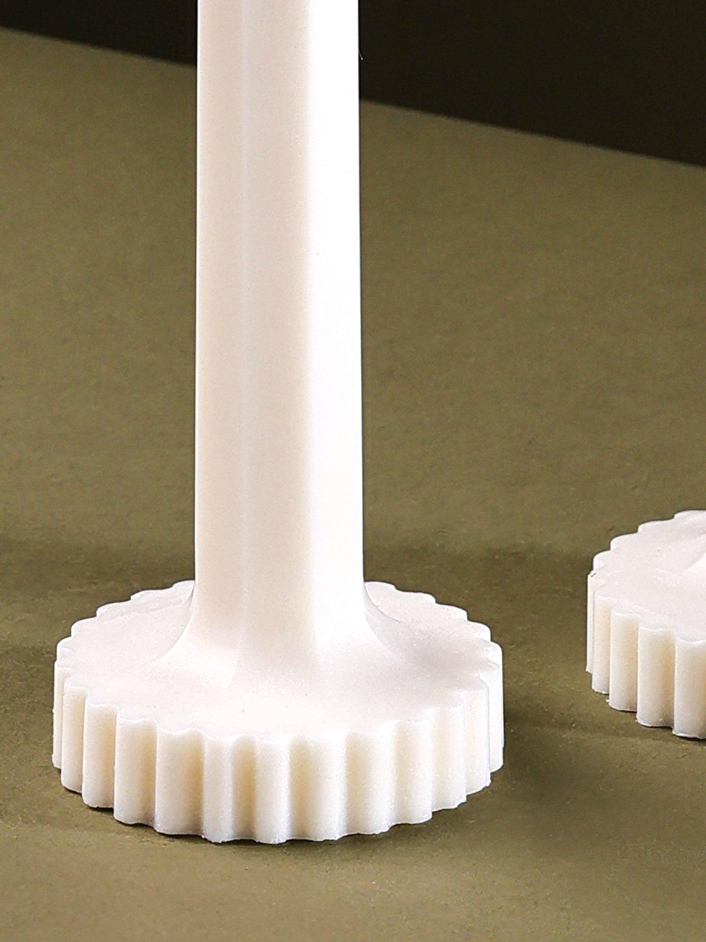 Modern Sculpted Pillar Candles - Set of 2