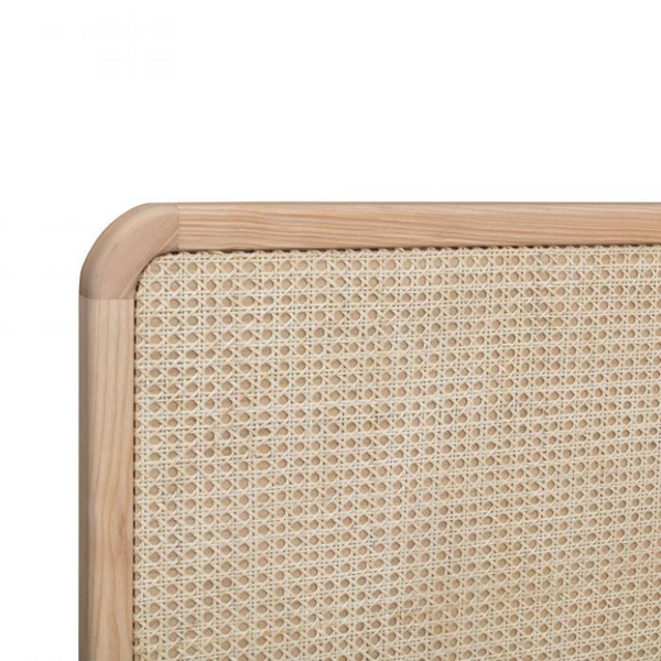 Monarch Arc Teak Wood Rattan Bed