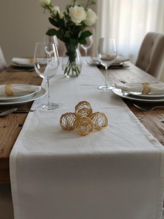 Metal Napkin Rings Gold Set Of 6