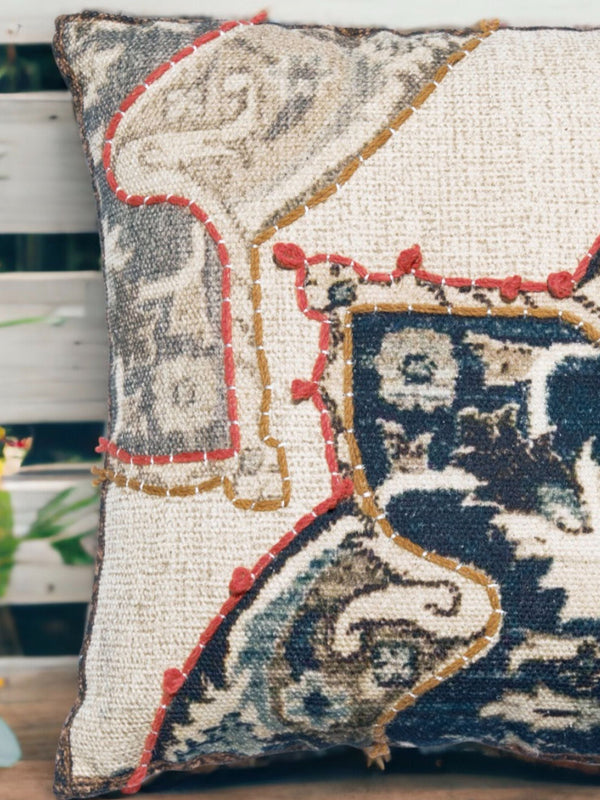 Cushion Cover - Nain Embroidered Cotton