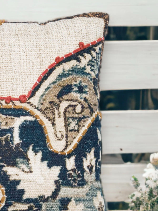 Cushion Cover - Nain Embroidered Cotton