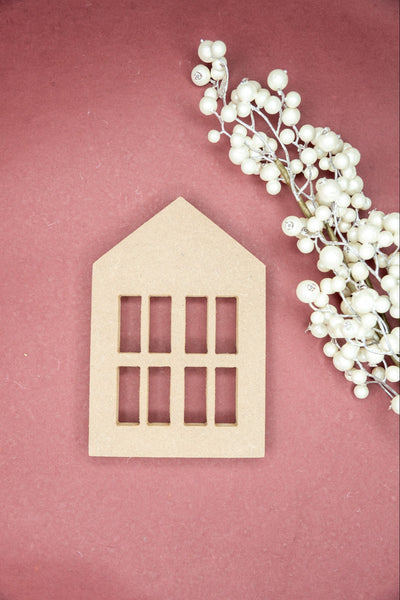 Medium MDF House Cutout for DIY Decor