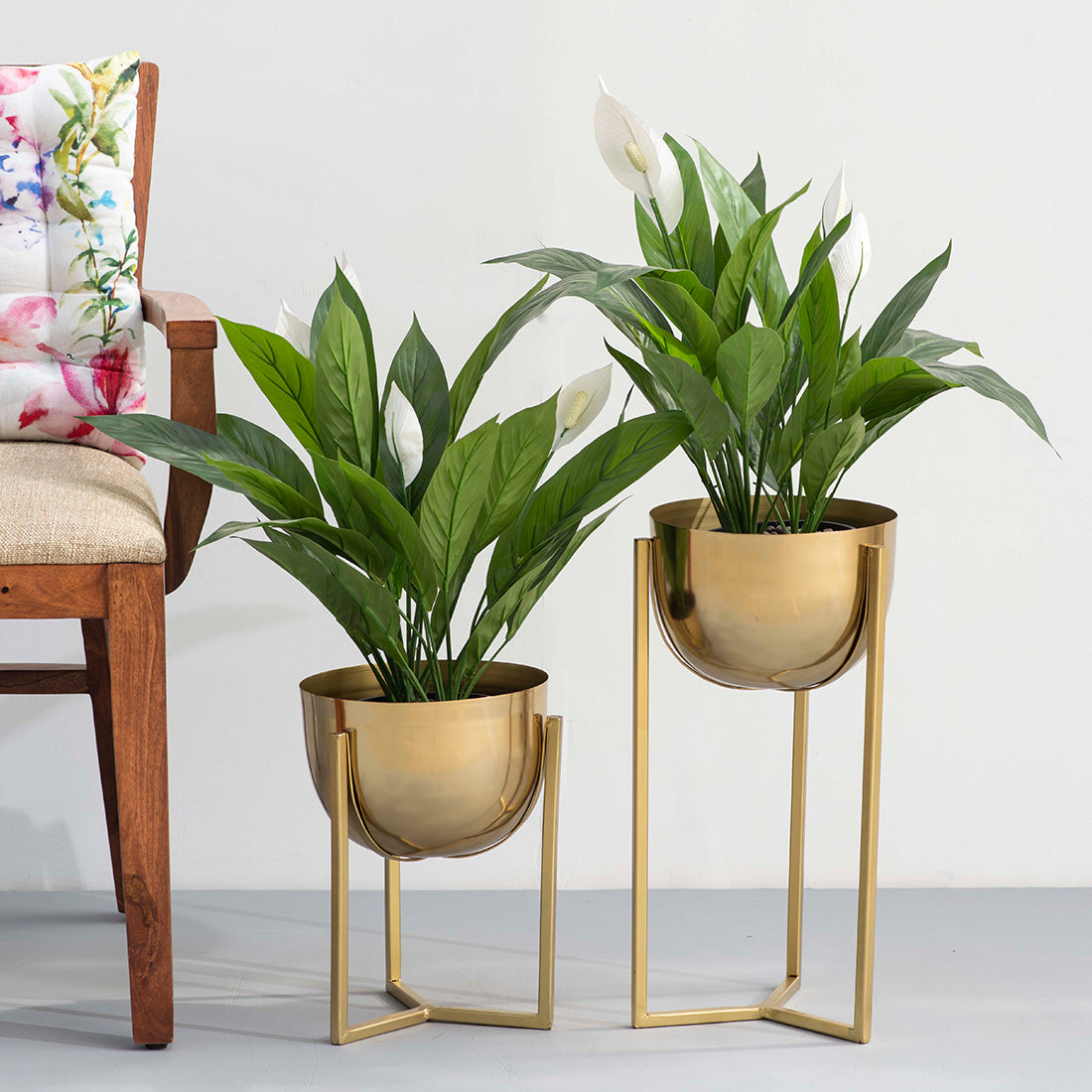 Gold Swing Planters set of 2