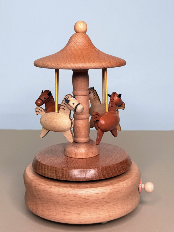Wooden Horse Carousel Musical Decor