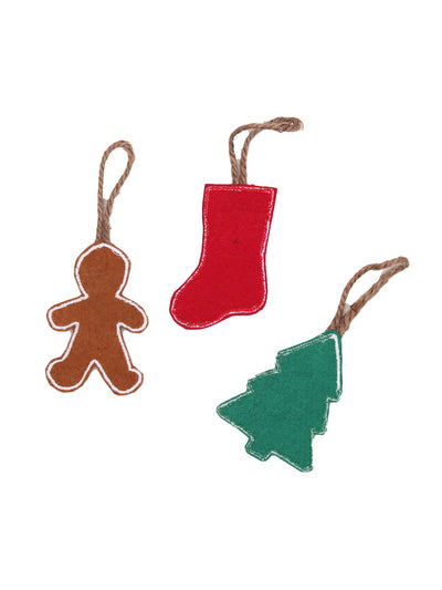 Christmas Ornament - Set Of 3 (Multi)