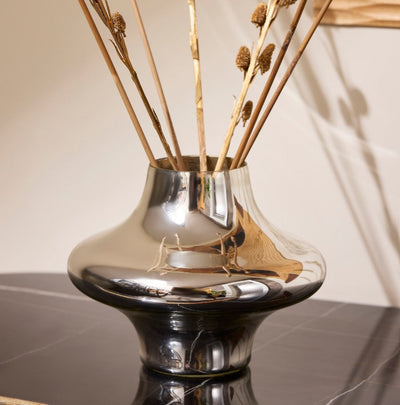 Orbit -  Silver Glass Vase