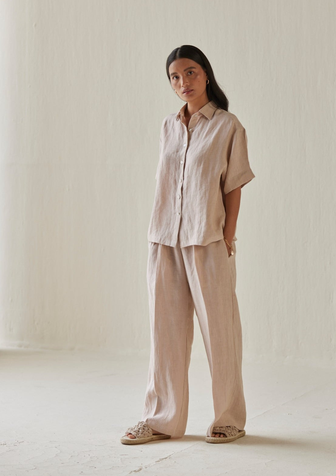 Oasis Linen Pink Co-ord Set